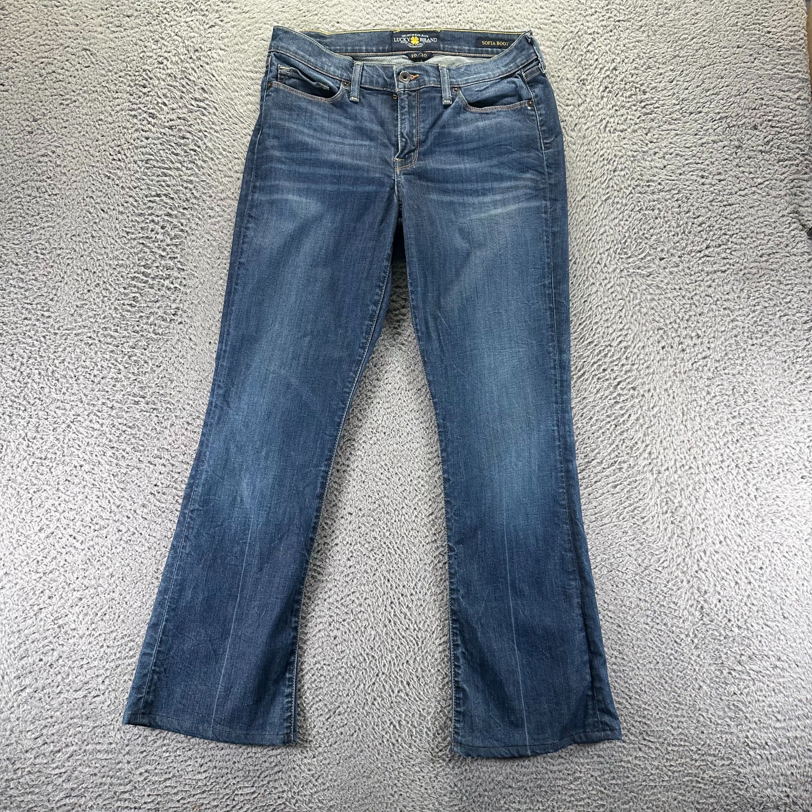 Lucky Brand Sofia Jeans Womens 10 Blue Cotton Denim Bootcut Workwear Stretch